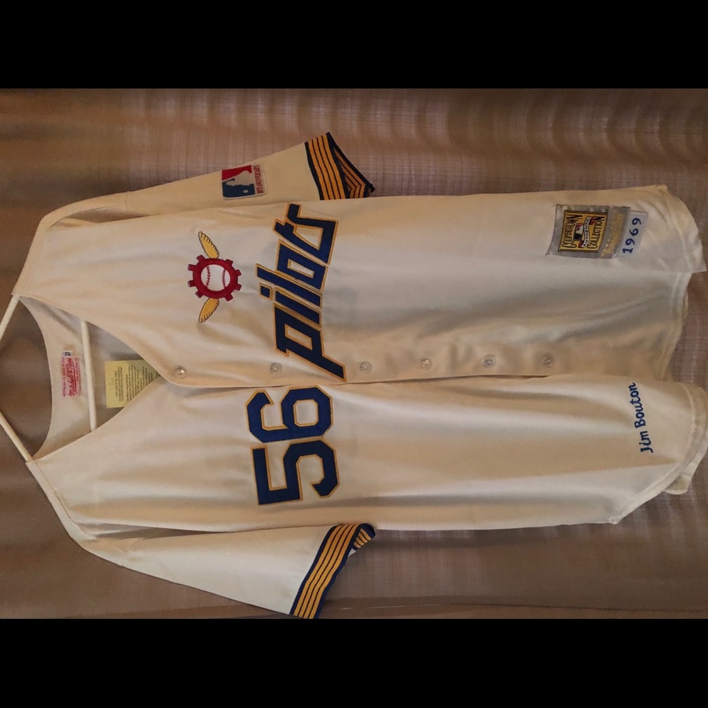 Mitchell & Ness Seattle Pilots Jim Bouton Jersey